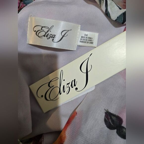 Eliza J Floral-Print Halter-Neck Maxi Dress NWT Size 14 - Picture 4 of 4